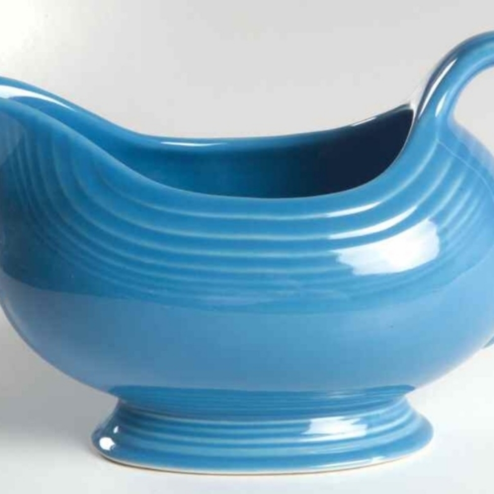 FIESTA RETIRED PEACOCK SAUCE BOAT